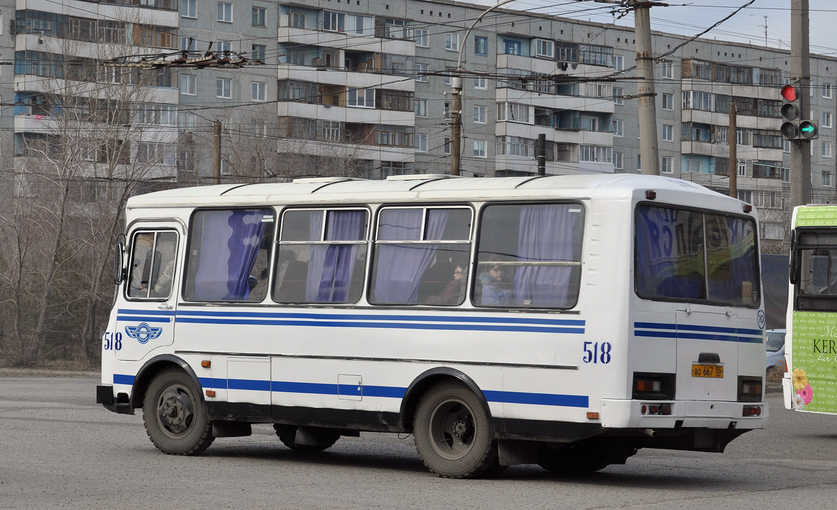 Омская область, ПАЗ-32053 № 518