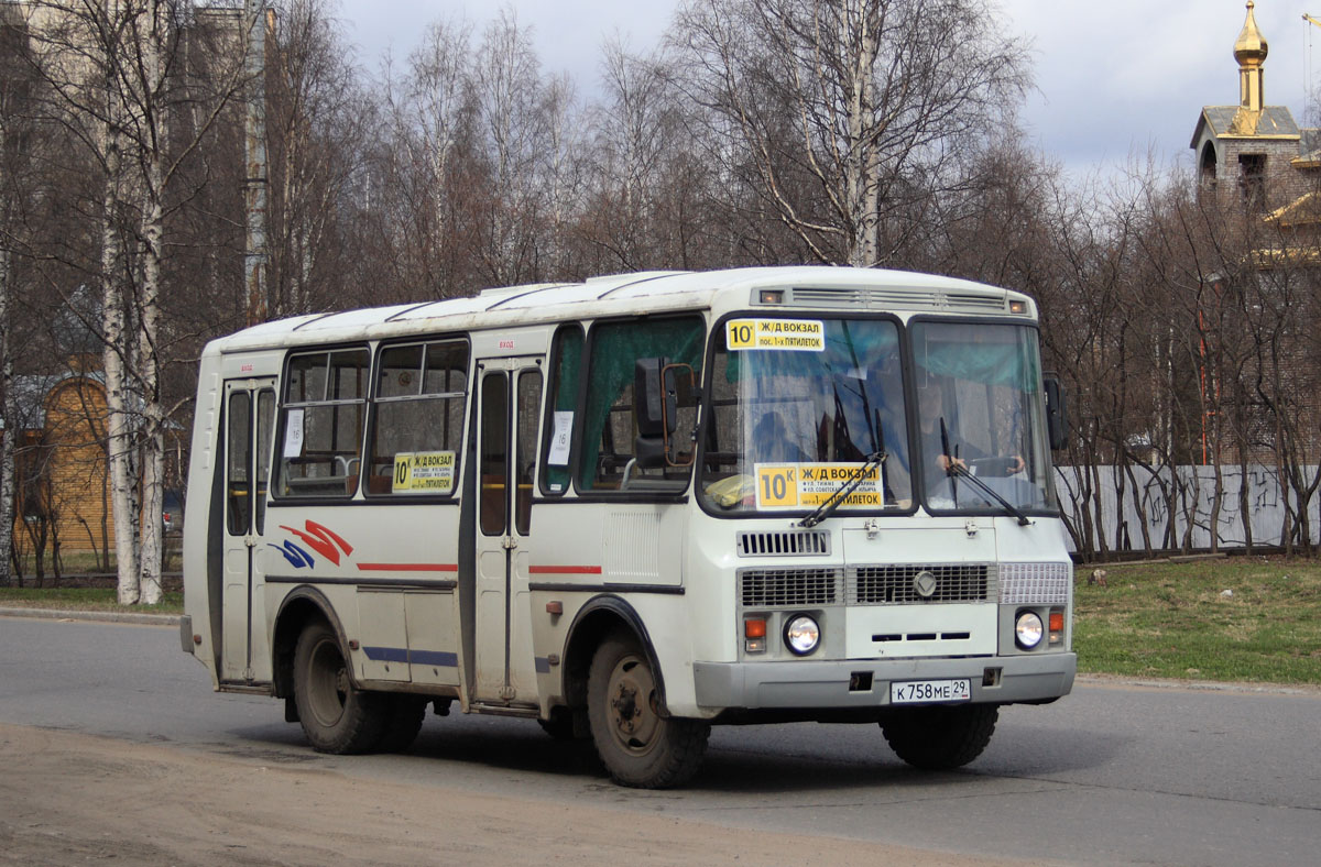 Архангельская область, ПАЗ-32054 № К 758 МЕ 29