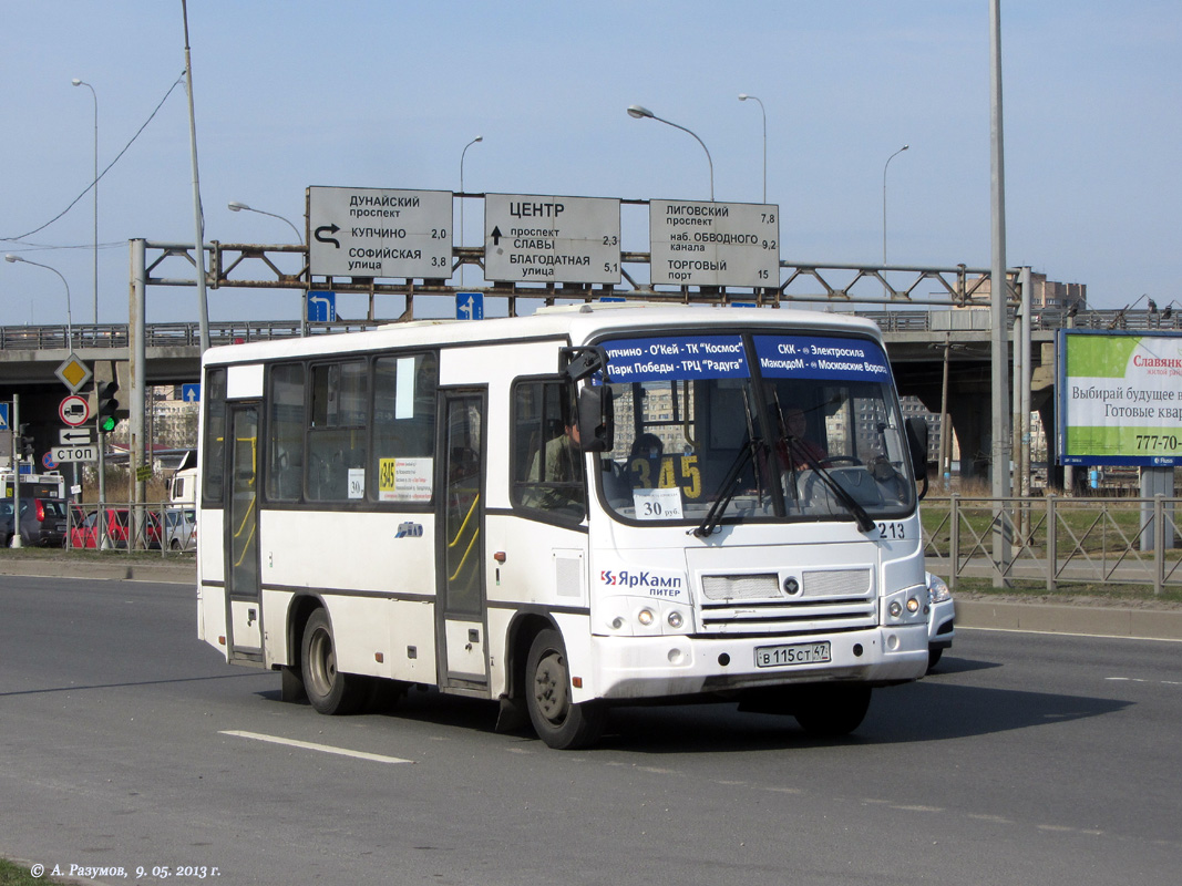 Санкт-Петербург, ПАЗ-320402-05 № 213