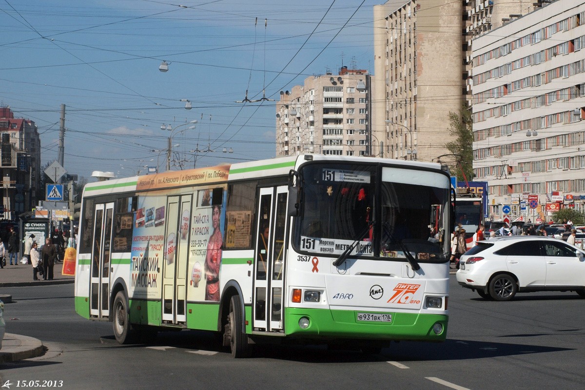 Санкт-Петербург, ЛиАЗ-5293.53 № 3537