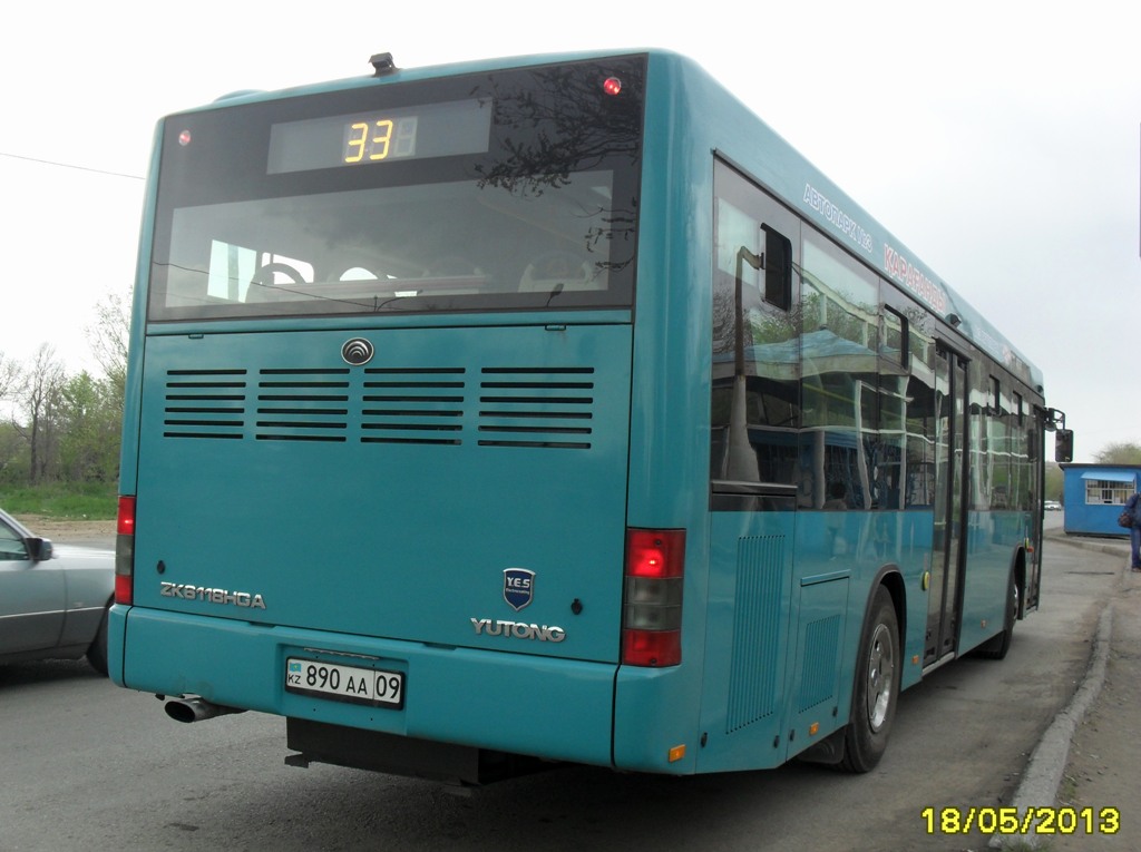 Карагандинская область, Yutong ZK6118HGA № 890 AA 09