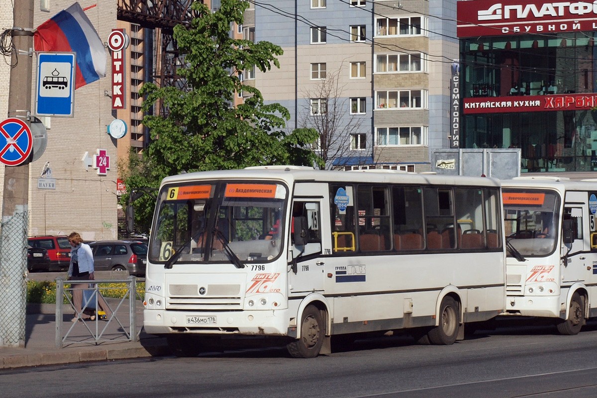 Санкт-Петербург, ПАЗ-320412-05 № 7796