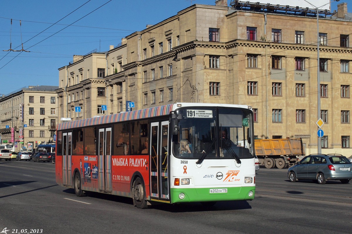 Санкт-Петербург, ЛиАЗ-5293.60 № 3650