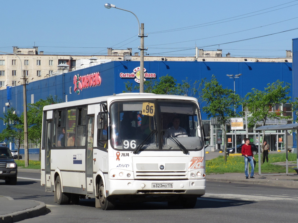 Санкт-Петербург, ПАЗ-320412-05 № 7674