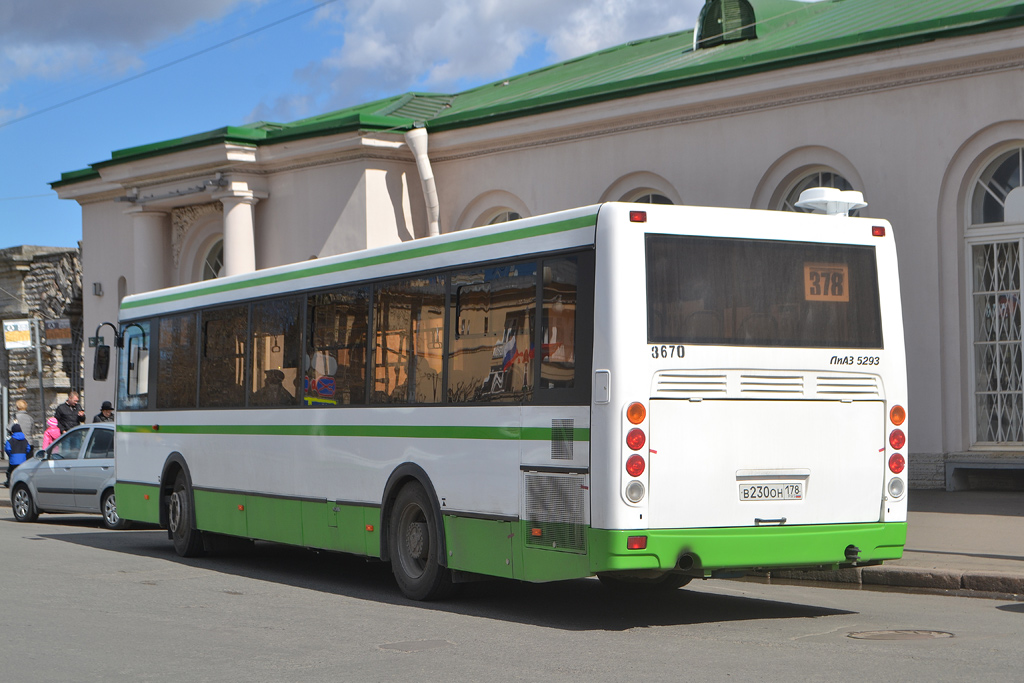 Санкт-Петербург, ЛиАЗ-5293.60 № 3670