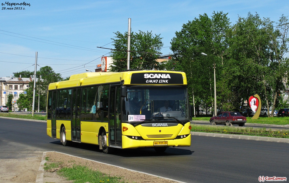 Вологодская область, Scania OmniLink II (Скания-Питер) № АК 111 35