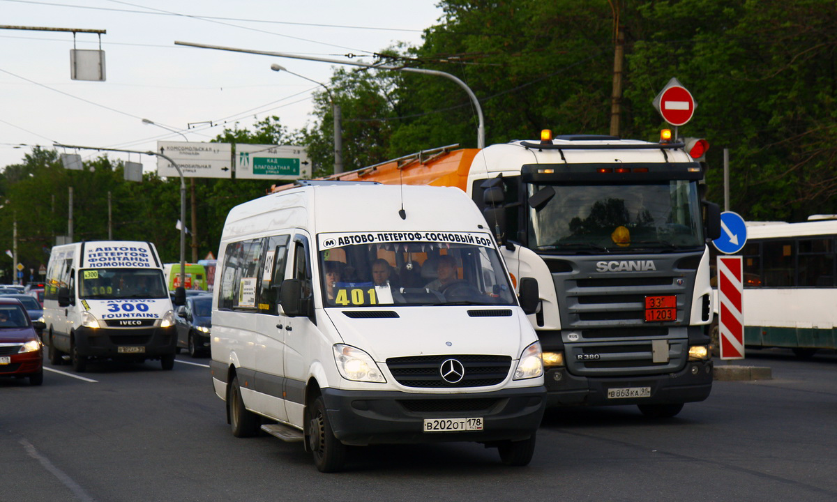 Sanktpēterburga, Luidor-22360C (MB Sprinter) № В 202 ОТ 178