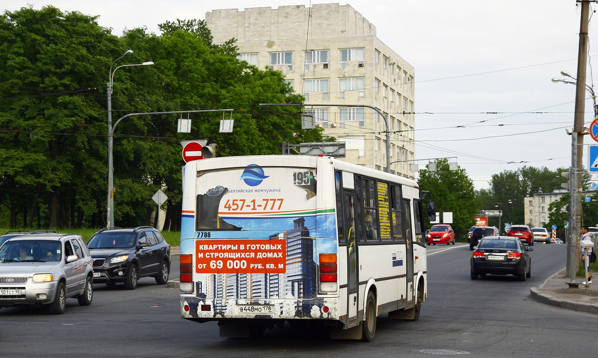 Санкт-Петербург, ПАЗ-320412-05 № 7786