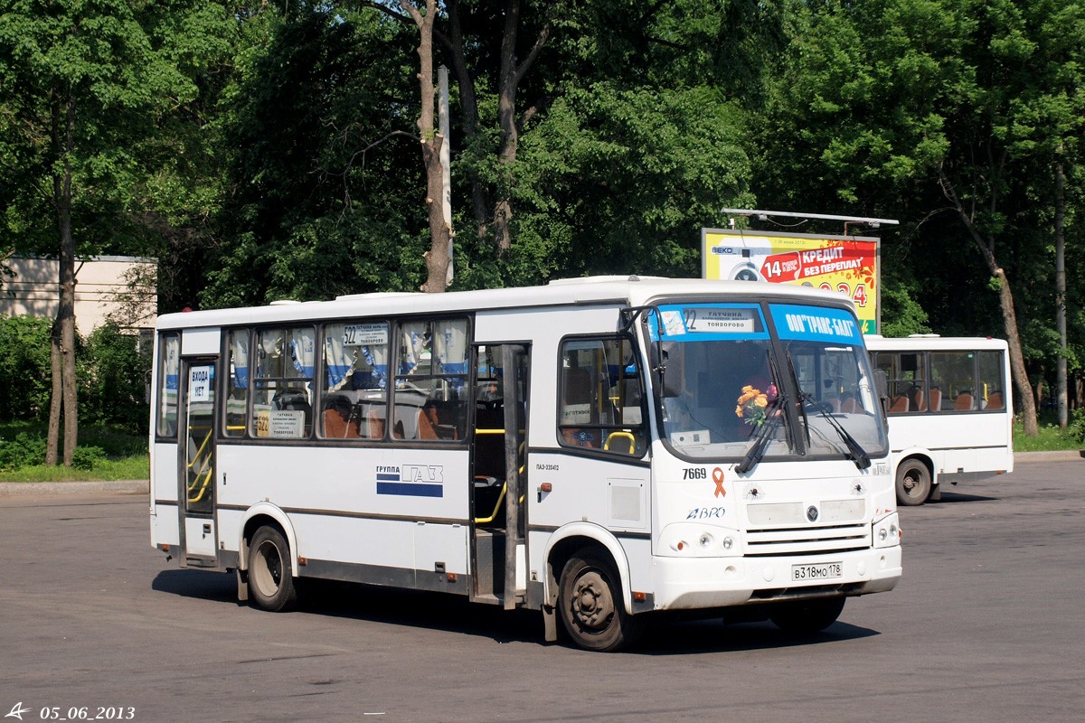 Ленинградская область, ПАЗ-320412-05 № 7669