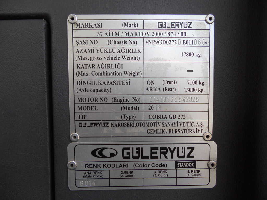 Карагандинская область, Güleryüz Cobra GD272 № M 133 DD