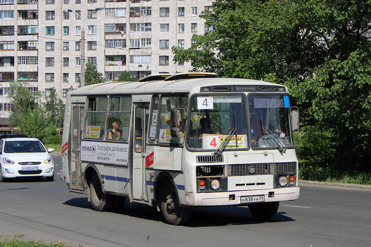 Архангельская область, ПАЗ-32054 № Н 838 УН 29