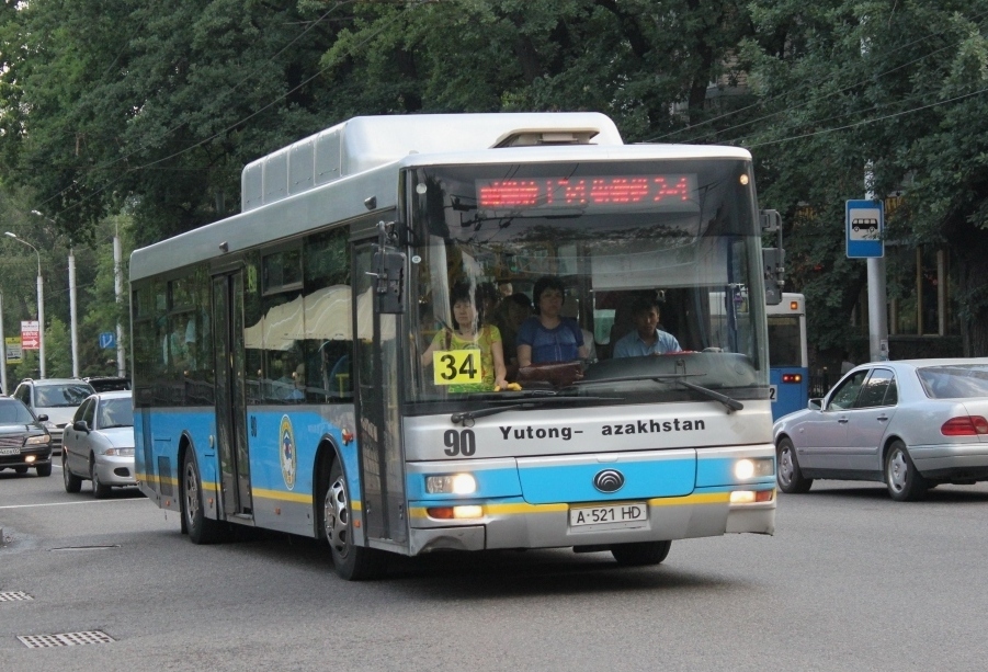 Алматы, Yutong ZK6120HGM № 90