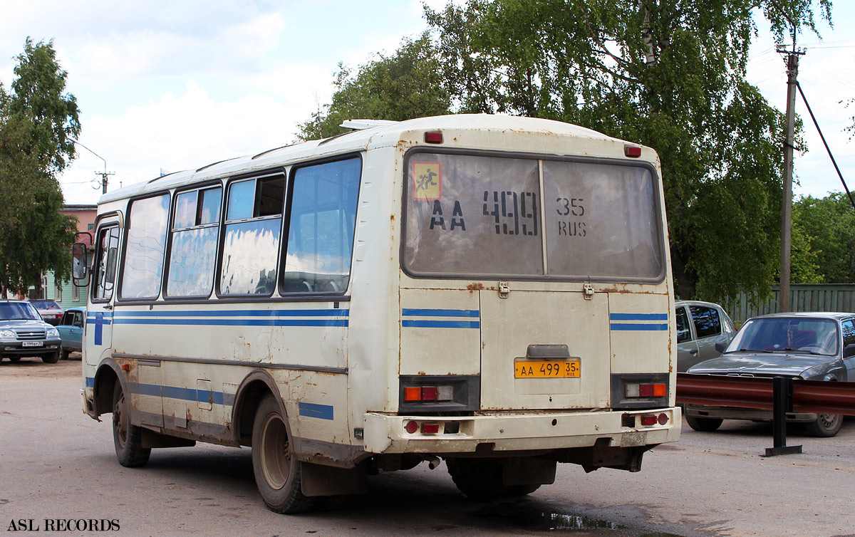 Вологодская область, ПАЗ-3205-110 № АА 499 35