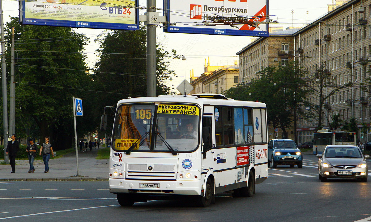 Санкт-Петербург, ПАЗ-320412-05 № 7786