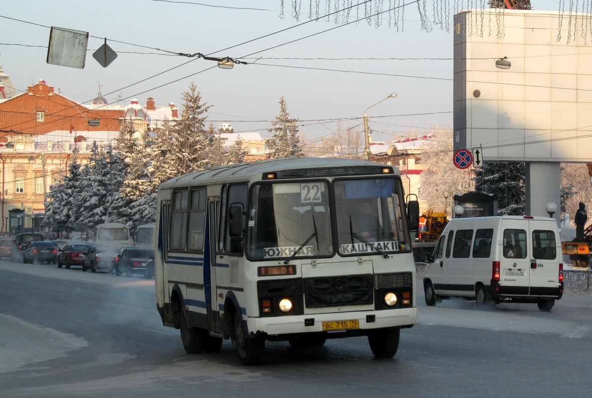 Томская вобласць, ПАЗ-32054 № ВС 715 70; Томская вобласць, FIAT Ducato 244 [RUS] № Е 326 НН 70