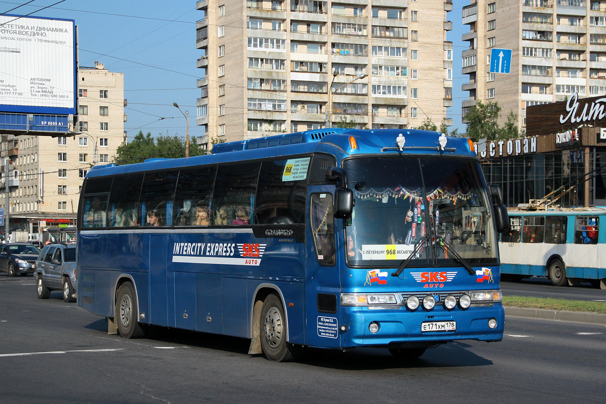 Санкт-Петербург, Kia Granbird KM948 Greenfield № Е 171 ХМ 178 — Фото —  Автобусный транспорт