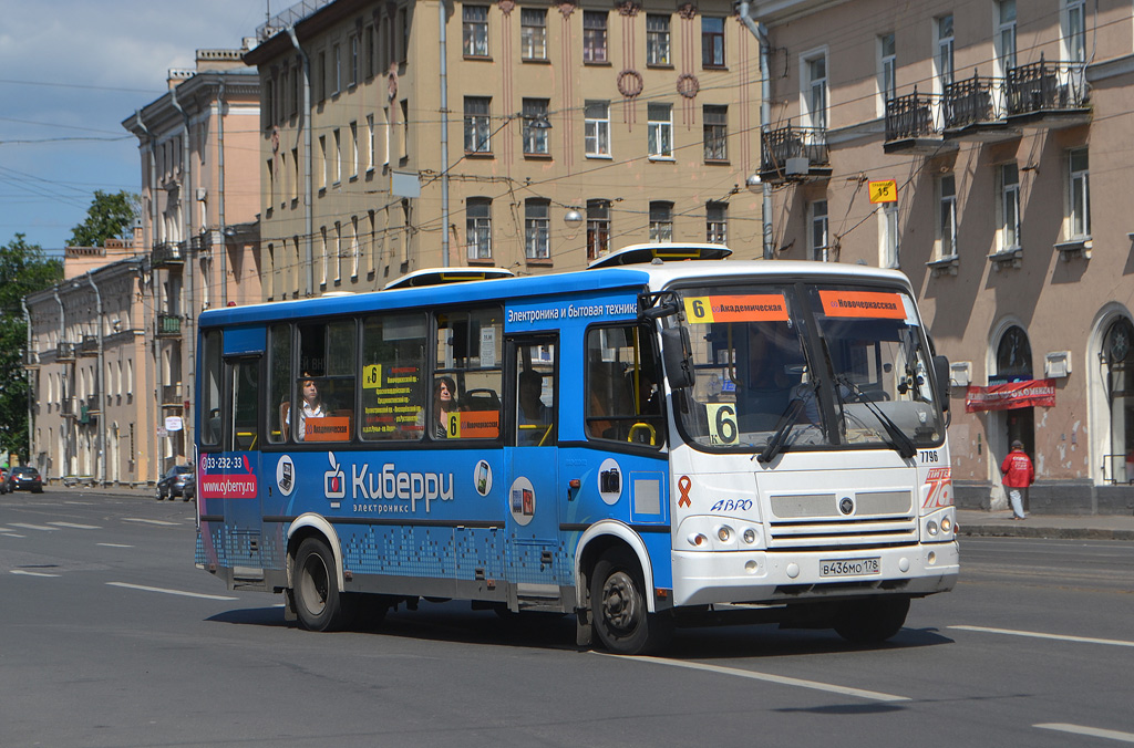 Санкт-Петербург, ПАЗ-320412-05 № 7796