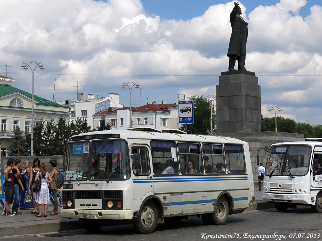 Свердловская область, ПАЗ-32054 № У 025 СС 96