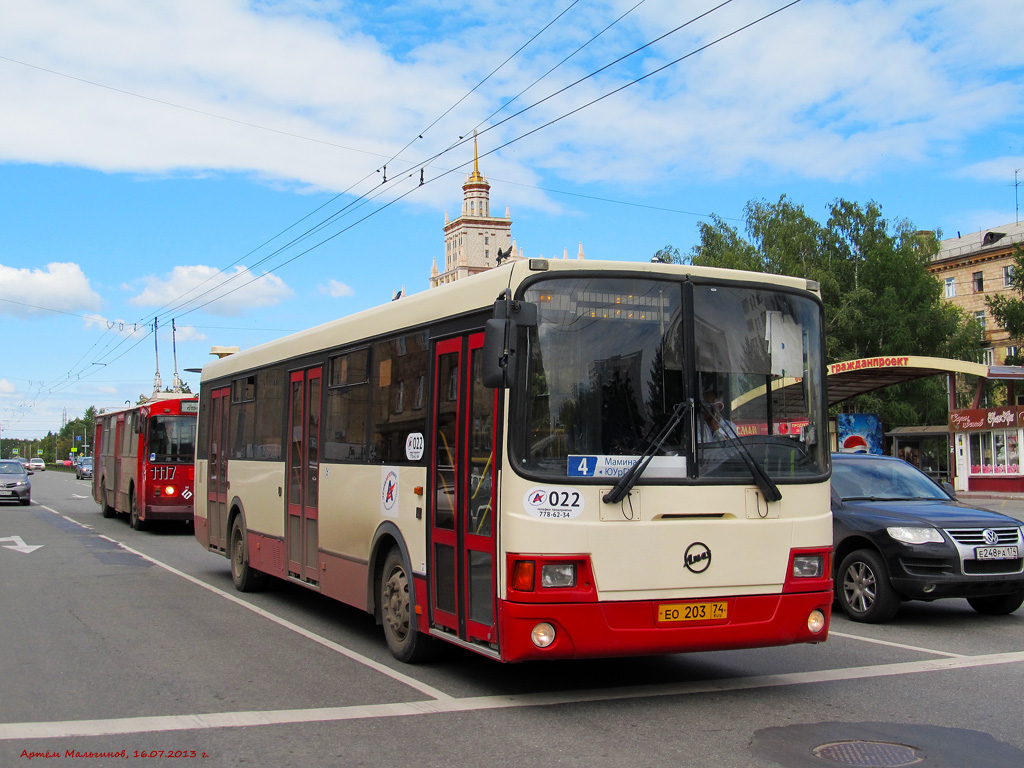 Челябинская область, ЛиАЗ-5256.53 № 022