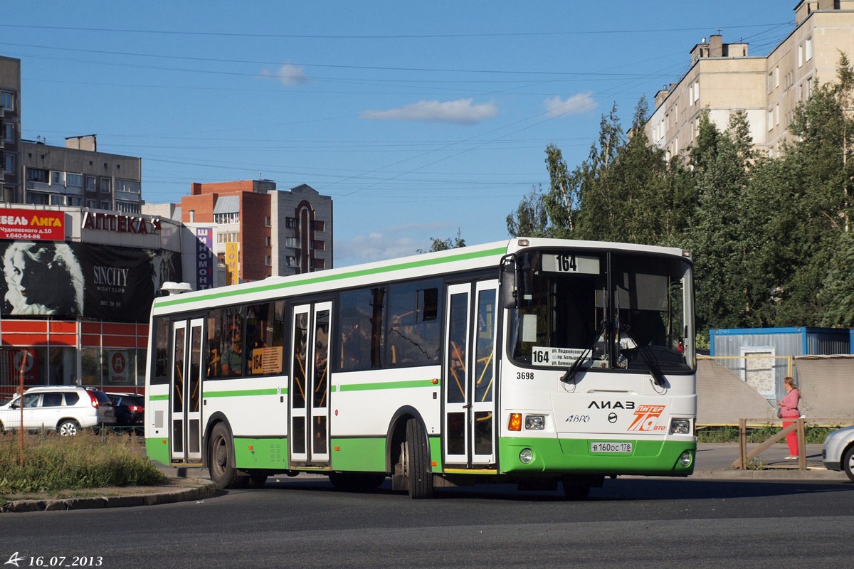 Санкт-Петербург, ЛиАЗ-5293.60 № 3698