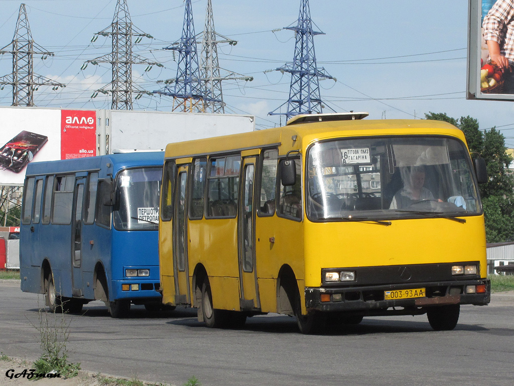 Dnepropetrovsk region, Bogdan A091 # 003-93 АА; Dnepropetrovsk region, Bogdan A091.1 # 010-01 АА