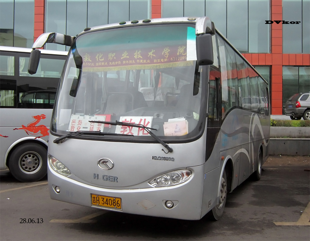 Китай, Higer KLQ6883Q (King Long) № 吉H 34086
