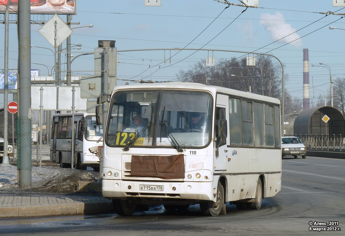 Санкт-Петербург, ПАЗ-320402-03 № 110