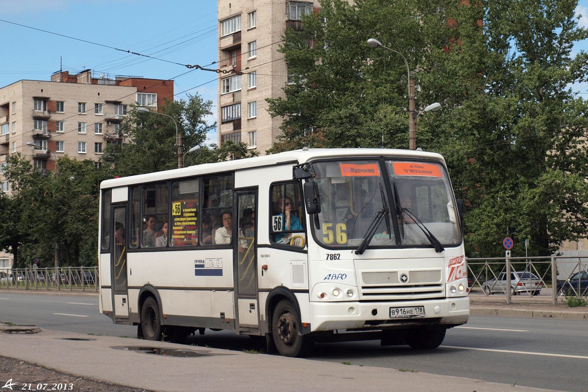 Санкт-Петербург, ПАЗ-320412-05 № 7862