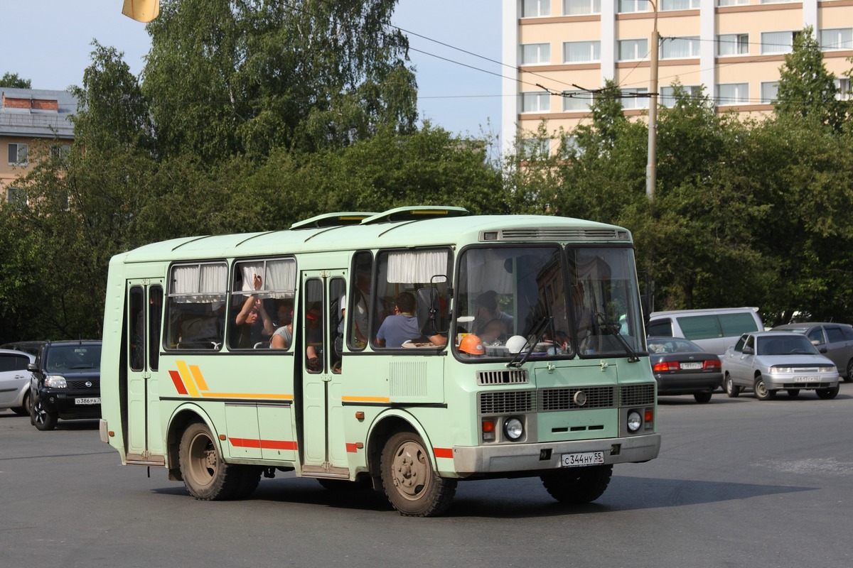 Омская область, ПАЗ-32054 № С 344 НУ 55