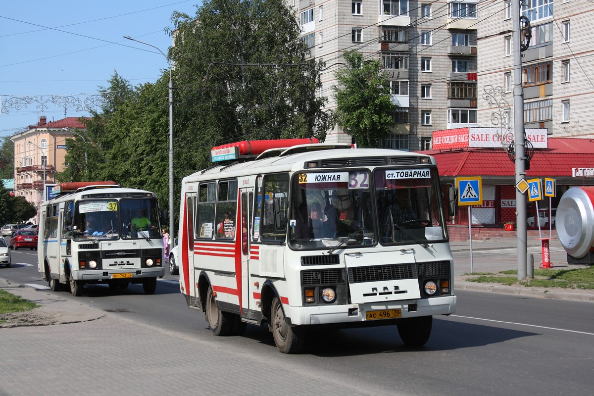 Томская область, ПАЗ-32051-110 № АС 496 70