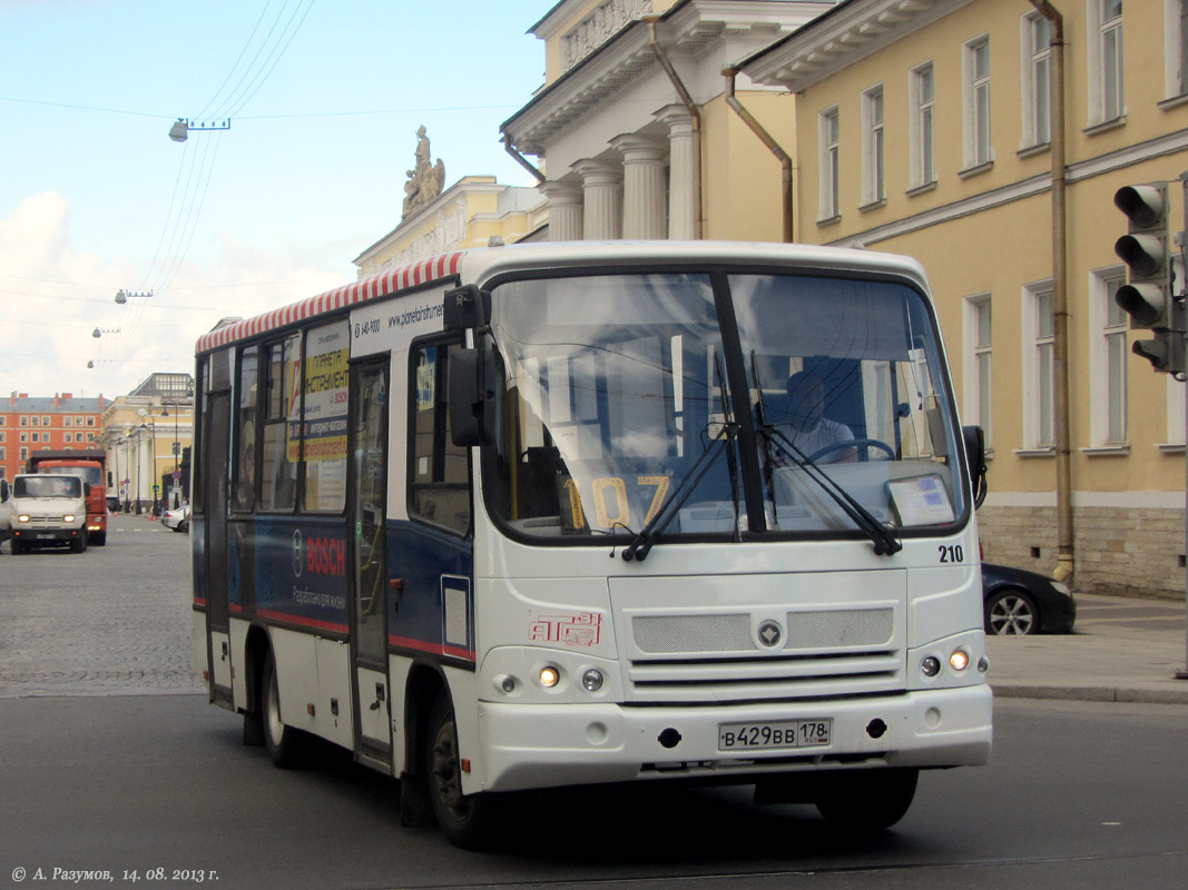 Санкт-Петербург, ПАЗ-320402-05 № 210