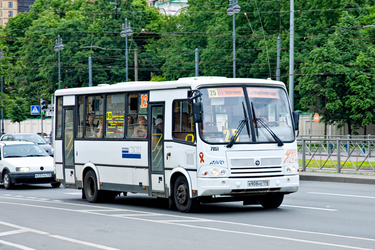 Санкт-Петербург, ПАЗ-320412-05 № 7851