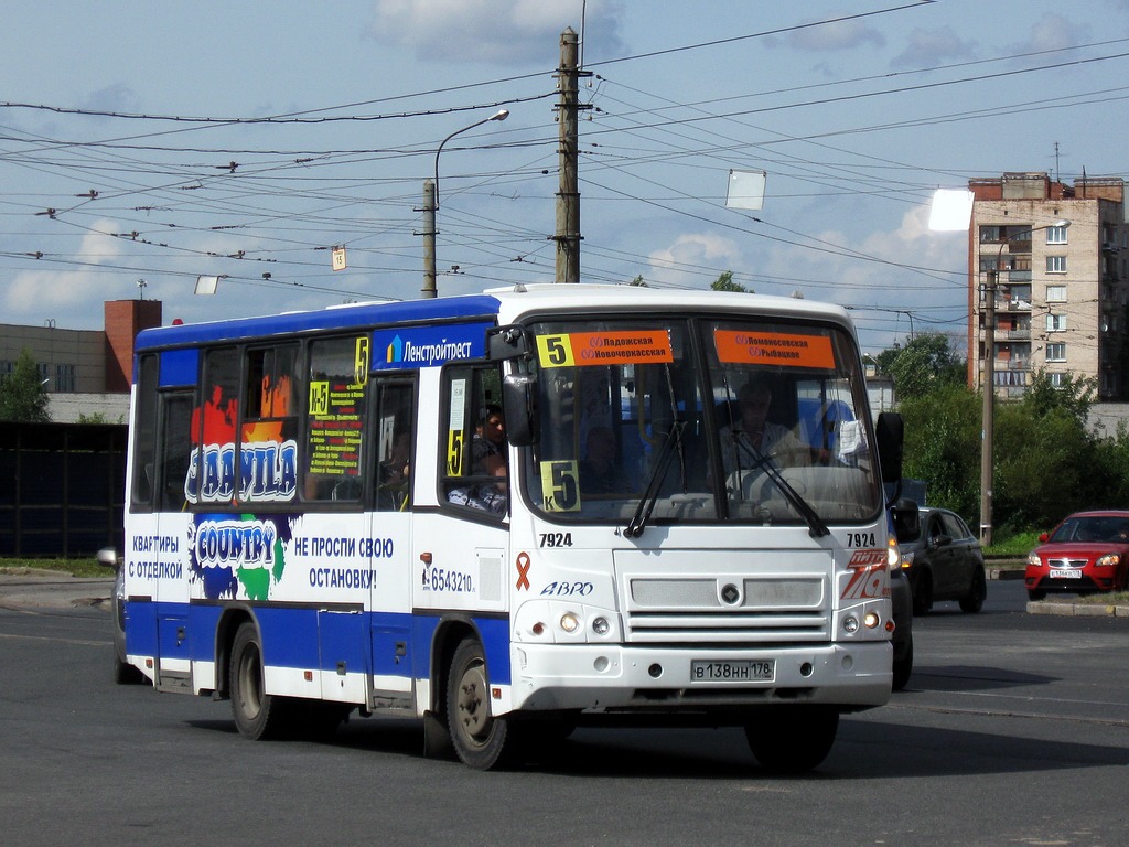 Санкт-Петербург, ПАЗ-320402-05 № 7924