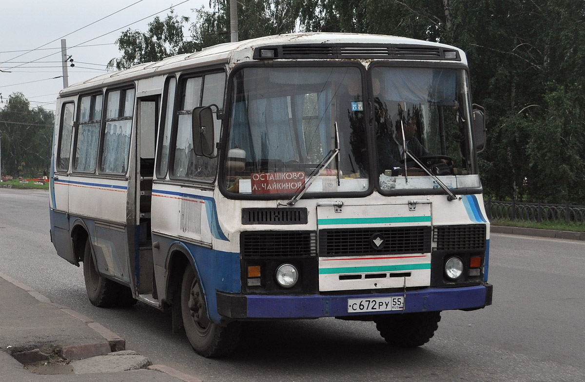 Омская область, ПАЗ-3205 (00) № С 672 РУ 55