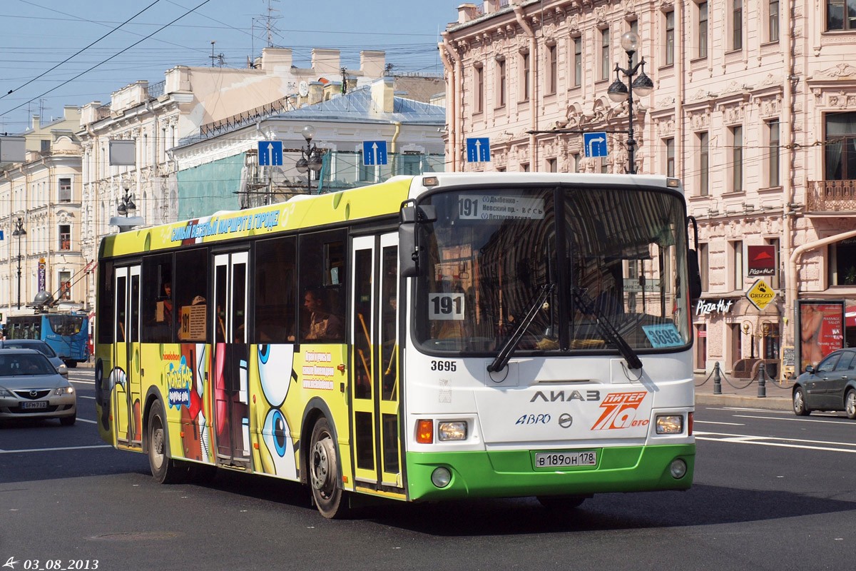 Санкт-Петербург, ЛиАЗ-5293.60 № 3695