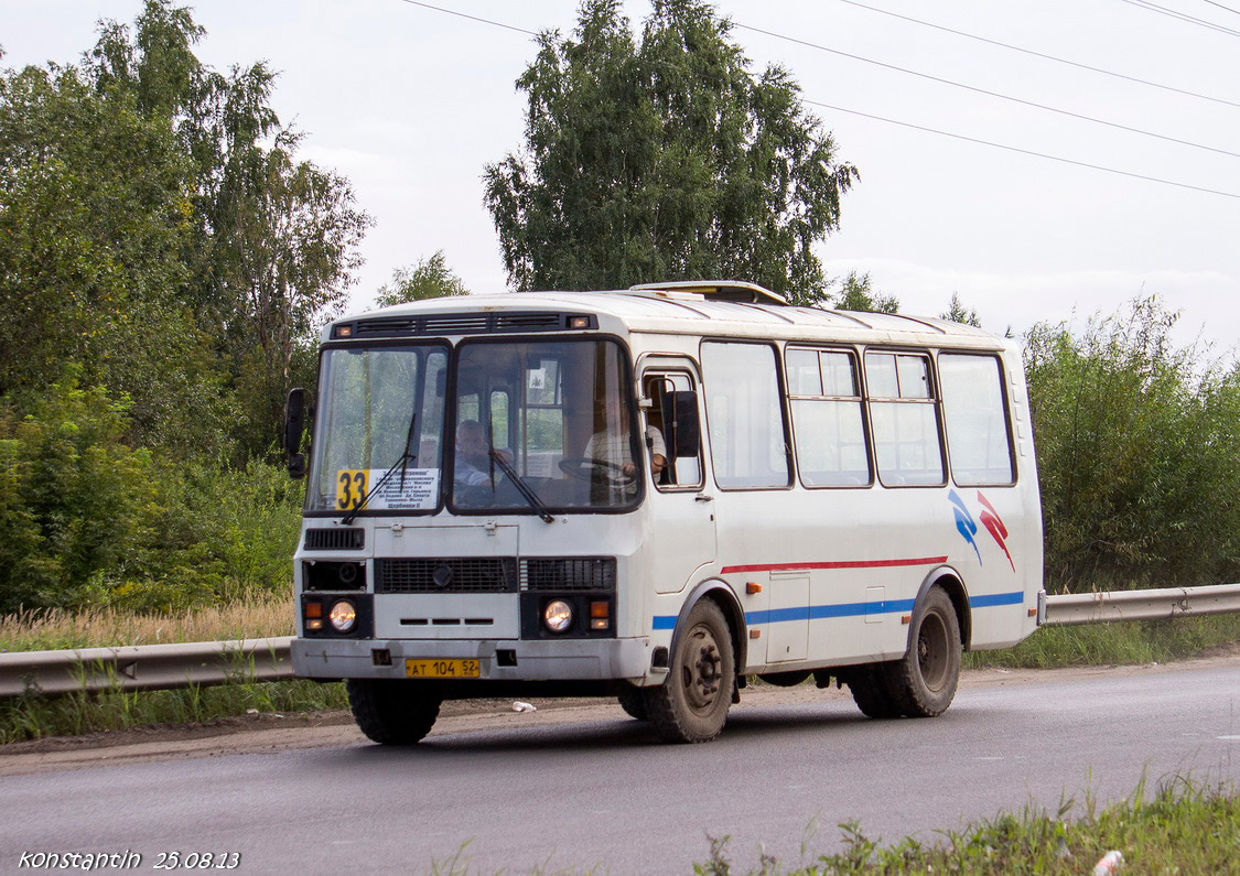 Нижегородская область, ПАЗ-32054 № АТ 104 52