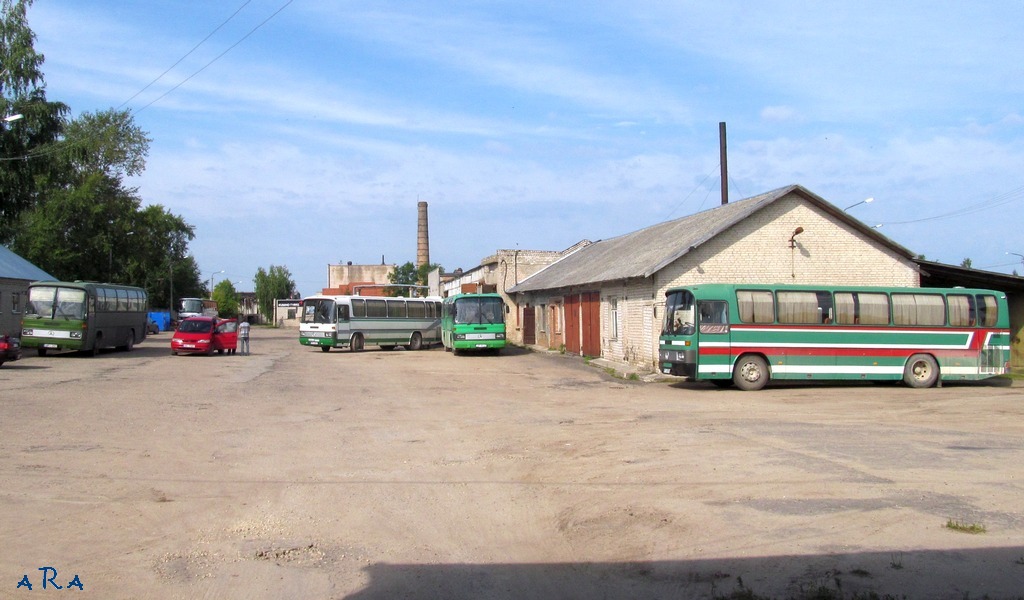 Латвия — Автобусные парки и территории предприятий