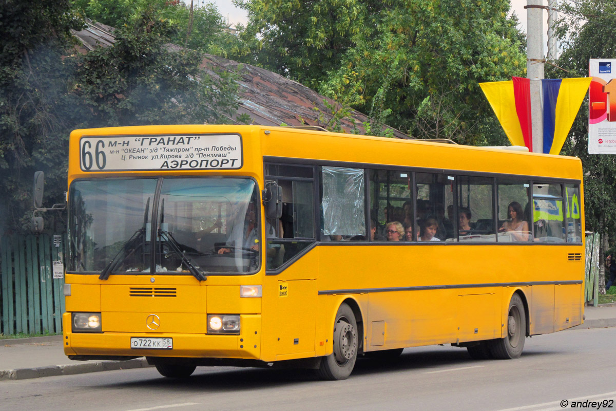 Пензенская область, Mercedes-Benz O405 № О 722 КК 58