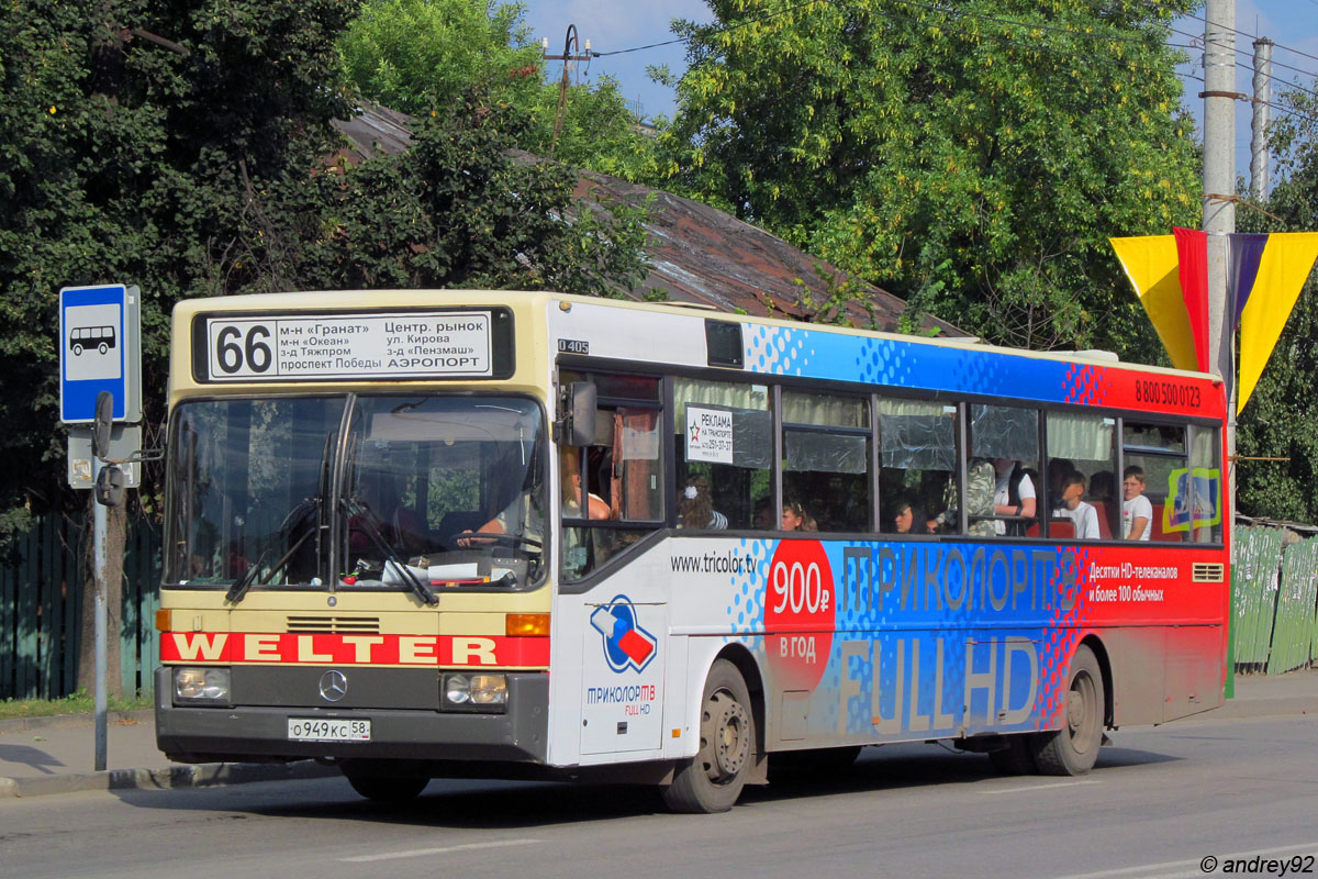 Пензенская область, Mercedes-Benz O405 № О 949 КС 58