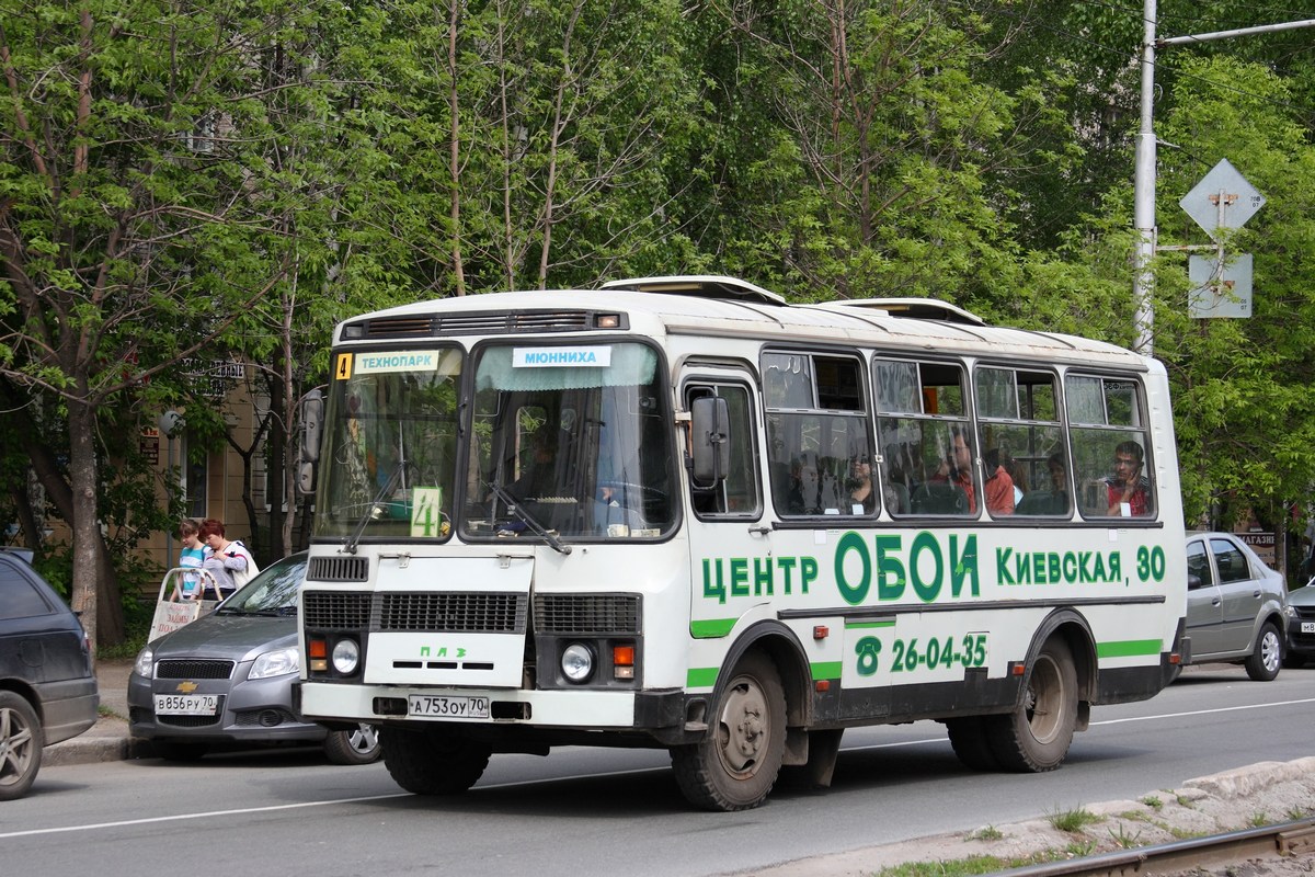 Томская область, ПАЗ-3205-110 № А 753 ОУ 70