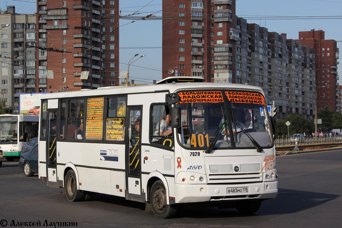 Санкт-Петербург, ПАЗ-320412-05 № 7829