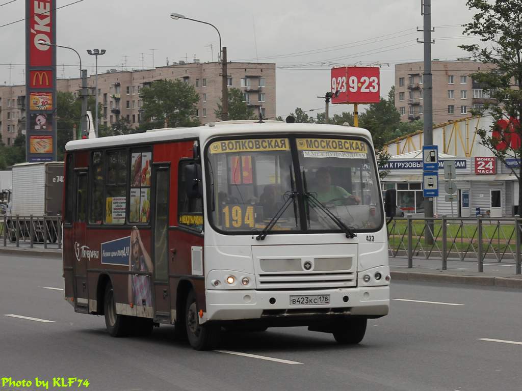 Санкт-Петербург, ПАЗ-320402-05 № 423