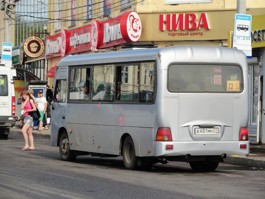 Smolensk region, Hyundai County LWB (TagAZ) # Е 431 ММ 67