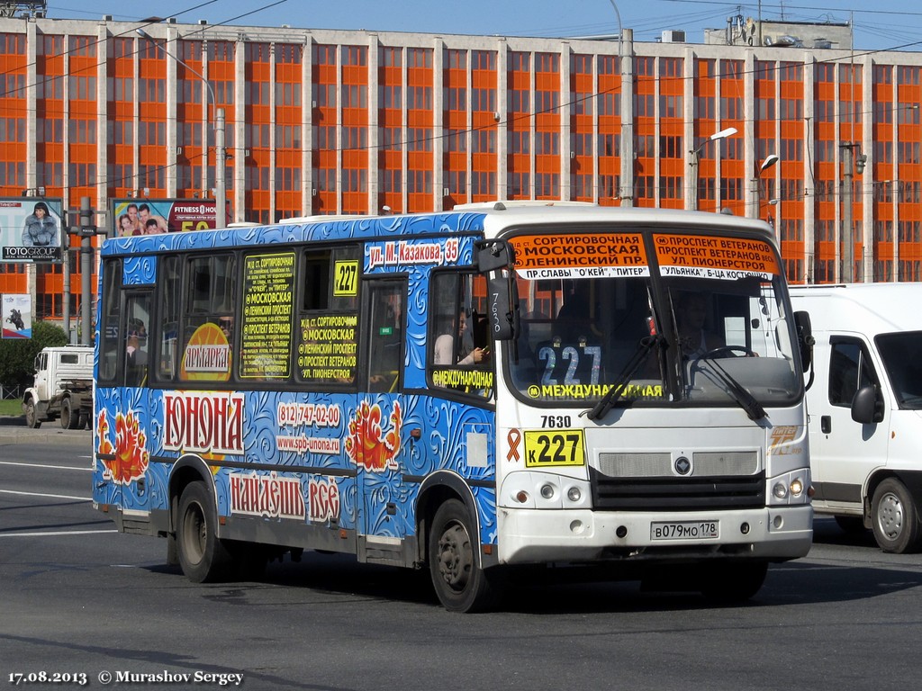 Санкт-Петербург, ПАЗ-320412-05 № 7630