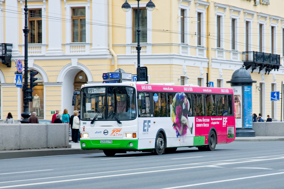 Санкт-Петербург, ЛиАЗ-5293.60 № 3651