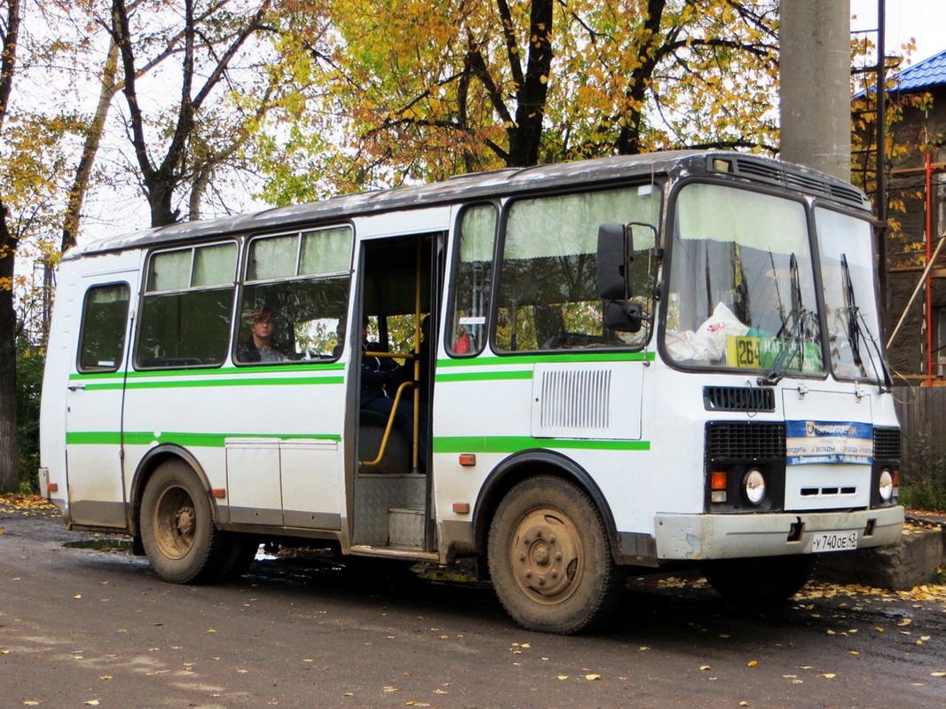 Кировская область, ПАЗ-32053-07 № У 740 ОЕ 43