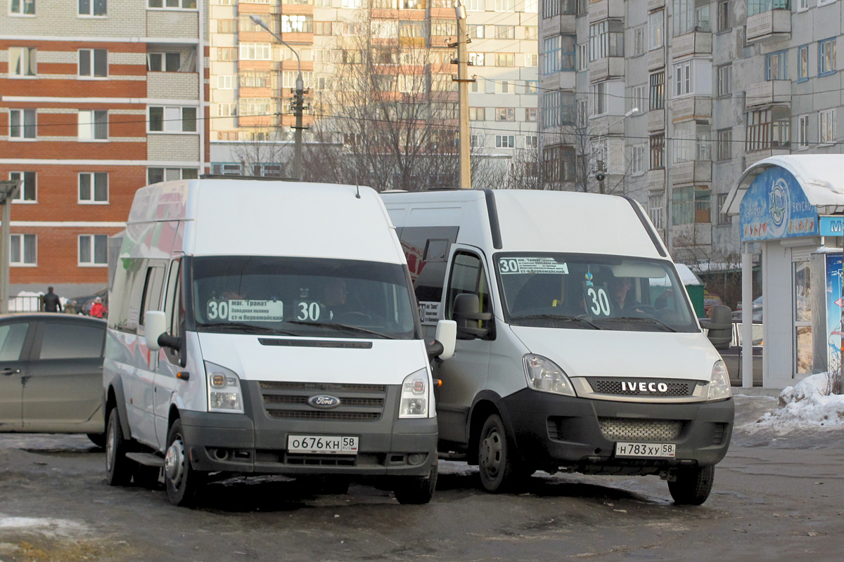 Penzai terület, Nizhegorodets-222702 (Ford Transit) sz.: О 676 КН 58; Penzai terület — Avtobusnye vokzaly, stancii i konechnye ostanovki