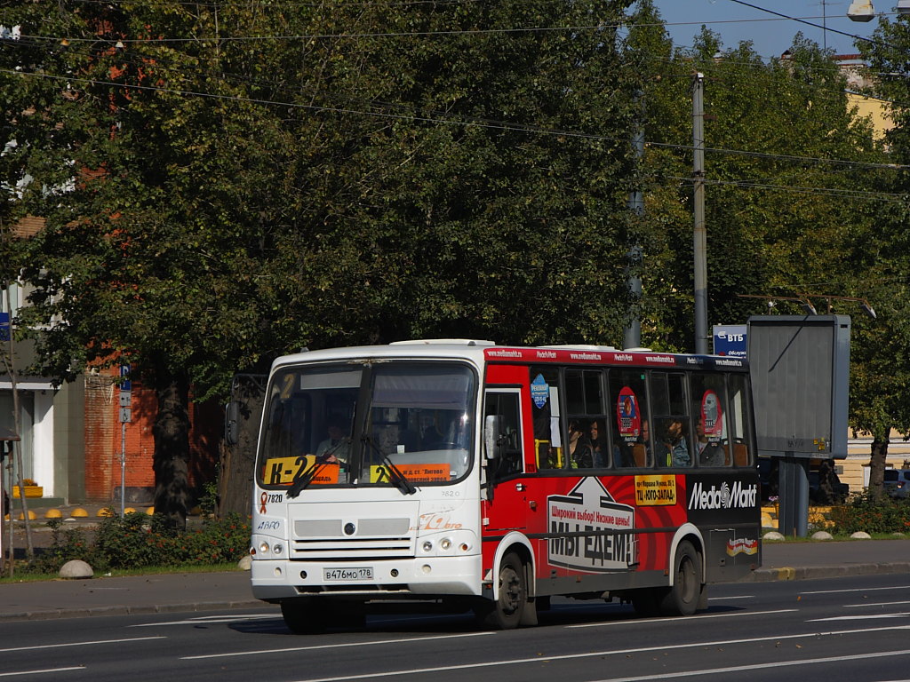 Санкт-Петербург, ПАЗ-320412-05 № 7820