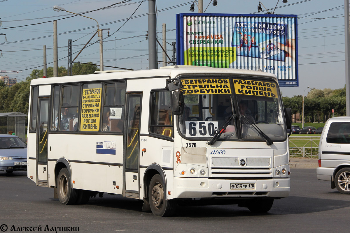 Санкт-Петербург, ПАЗ-320412-05 № 7578