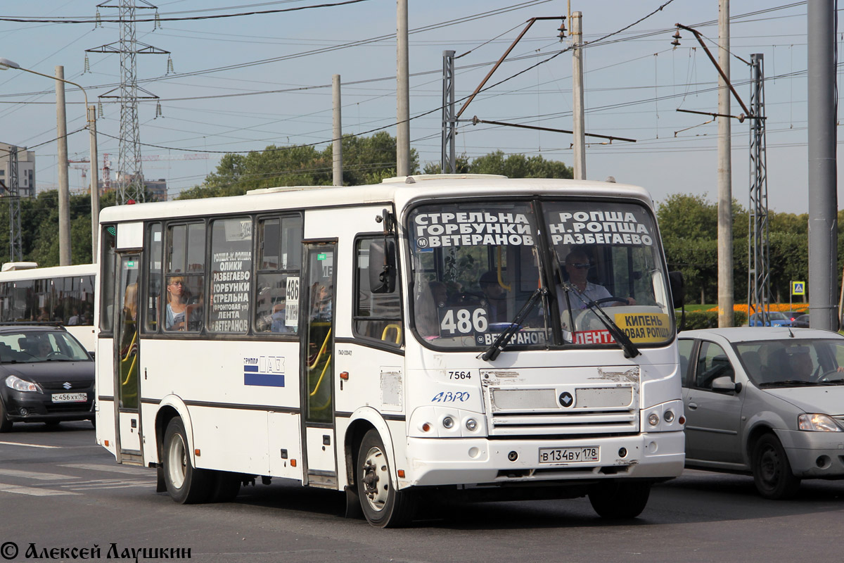 Санкт-Петербург, ПАЗ-320412-05 № 7564